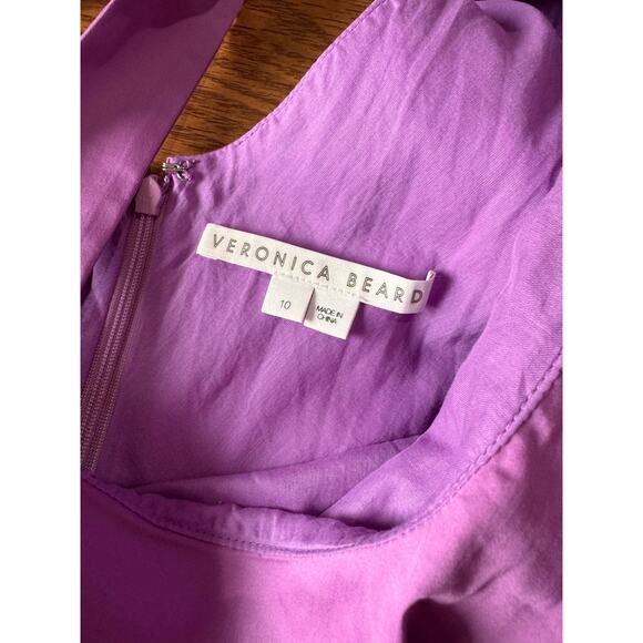 Veronica Beard lavender  Beilla Ruffled-Sleeve Midi-Dress size 10/ Medium - Picture 11 of 16